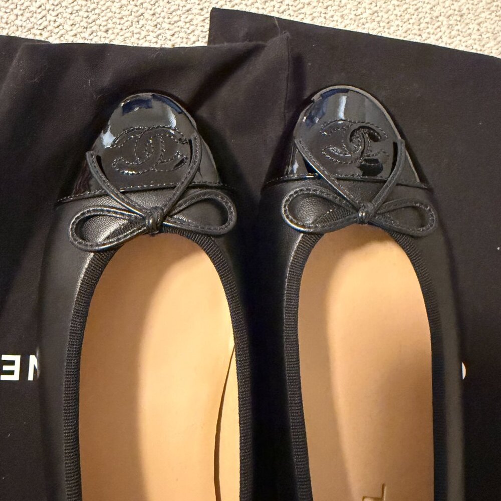Chanel Black Ballet Flats - Picture 3 of 5